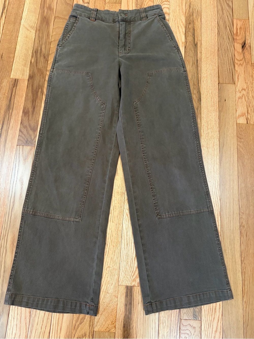 YFB Women’s High Rise Wide-Leg Pants in Olive Green- XS NWOT